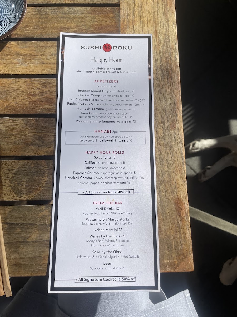 Menu Sushi Roku Santa Monica-3