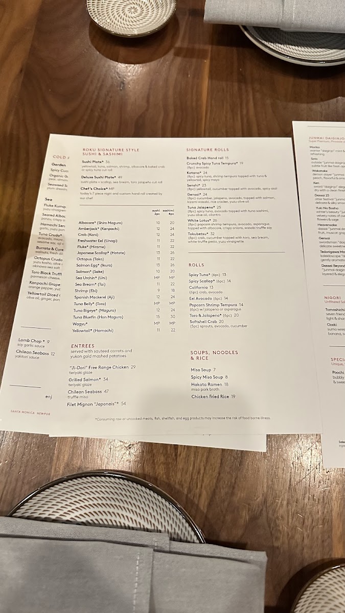 Menu Sushi Roku Santa Monica-9